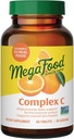 Complejo MegaFood C - Suplemento Vegan Immune Support con Vitamin C 250 mg, Hecho con Alimentos Reales Incluyendo Naranja, Arándano & Arroz Marrón, Sin gluten, Kosher - 60 Tabletas, 60 Servimientos