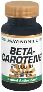 Paquete Especial de 5 Windmill BETA Caroteno SOFGEL 25000 100SG