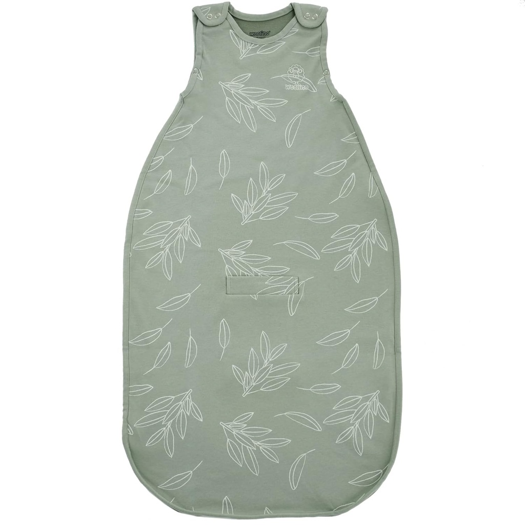 Woolino Merino Wool Ultimate Baby Sleep Sack - 4 Season Manta para bebés - Bolso para dormir ajustable para bebés y niños pequeños - Tamaño universal (2-24 meses) - Sage