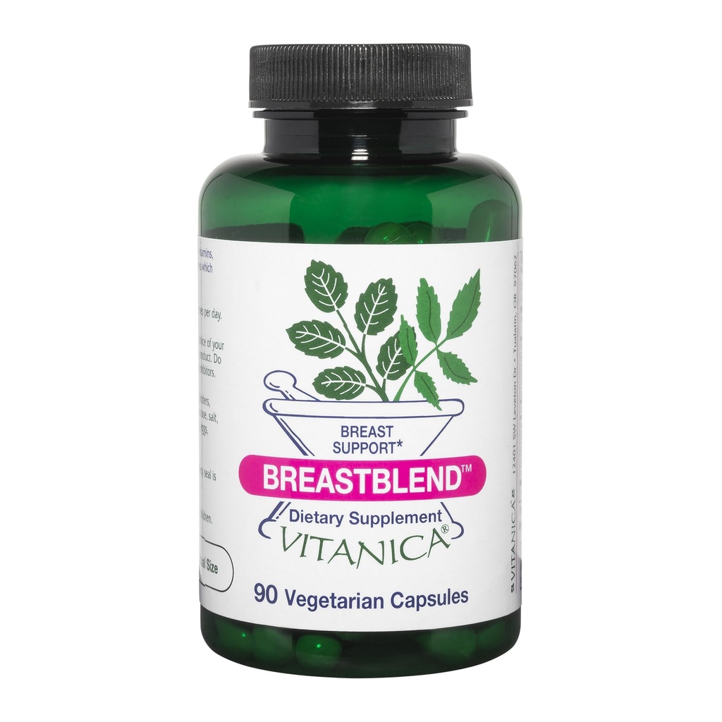 Vitanica BreastBlend, Asistencia para el cuidado de la mama, Vegan, 90 cápsulas