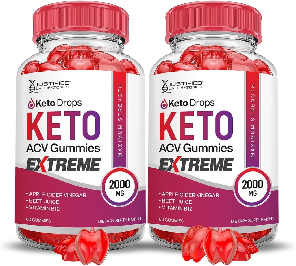 [BRSROA32B5YQOYLL] Laboratorios justificados (2 Pack Keto Drops Keto ACV Gummies Extreme 2000MG Keto Drops Keto Gummies Advanced Formula Apple Sider Vinegar con Pomegranate Beet Powder B12 Vegan Non GMO 120 Gummys