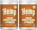 Solo Hemp Foods Hemp Protein Powder Plus Fiber, Non-GMO Verificado con 11g de Proteína > 11g de fibra por servicio, 16 oz - Embalaje mayo Vary (Pack of 2)
