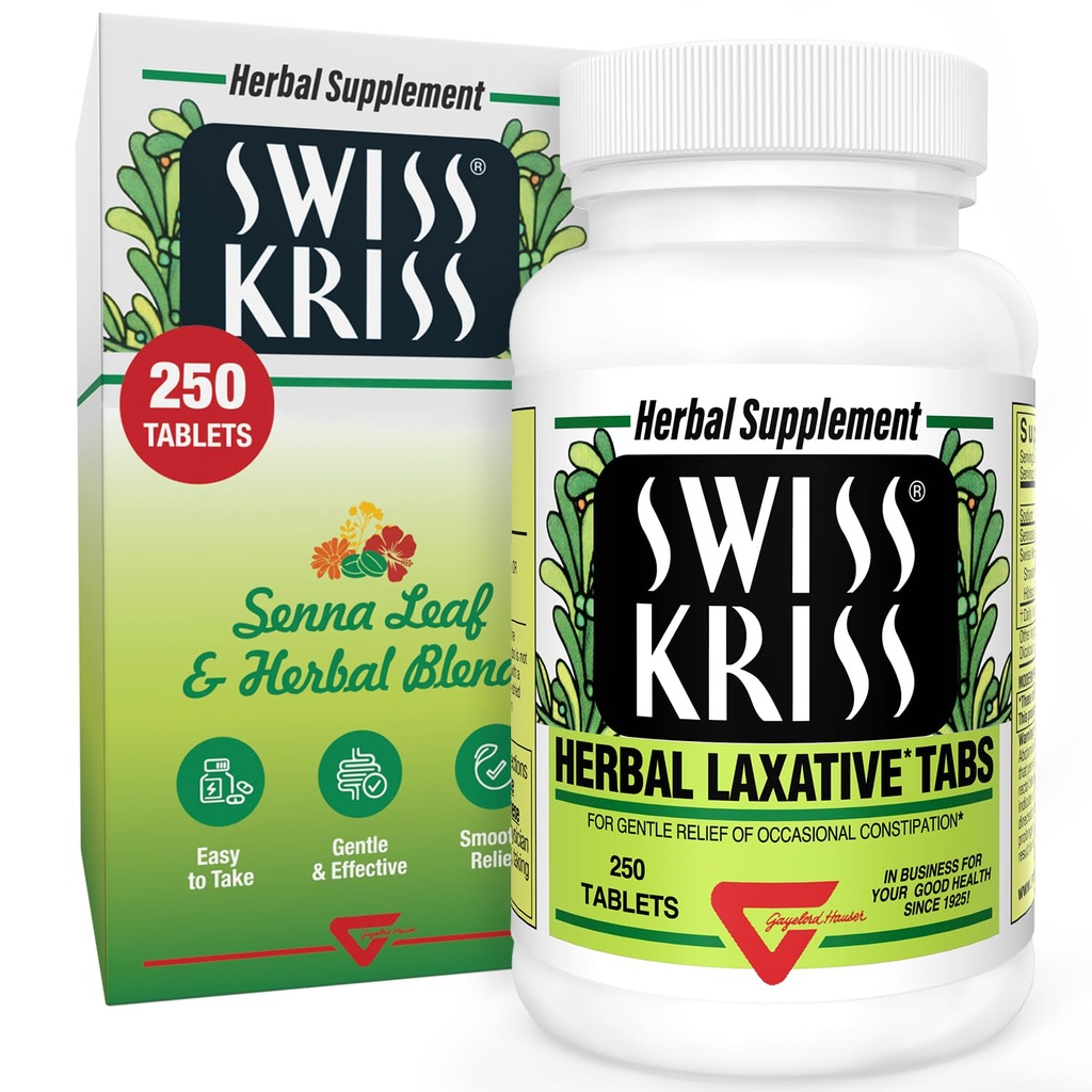 Swiss Kriss Herbal Laxative, Tablets 250 Each