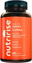 NutriRise Organic Ashwagandha Root Capsules with Black Pepper, 1300mg, Natural Stress & Mood, Thyroid & Immune Support Supplement, Clarity, Focus & Energy, Gluten Free, 60 Count