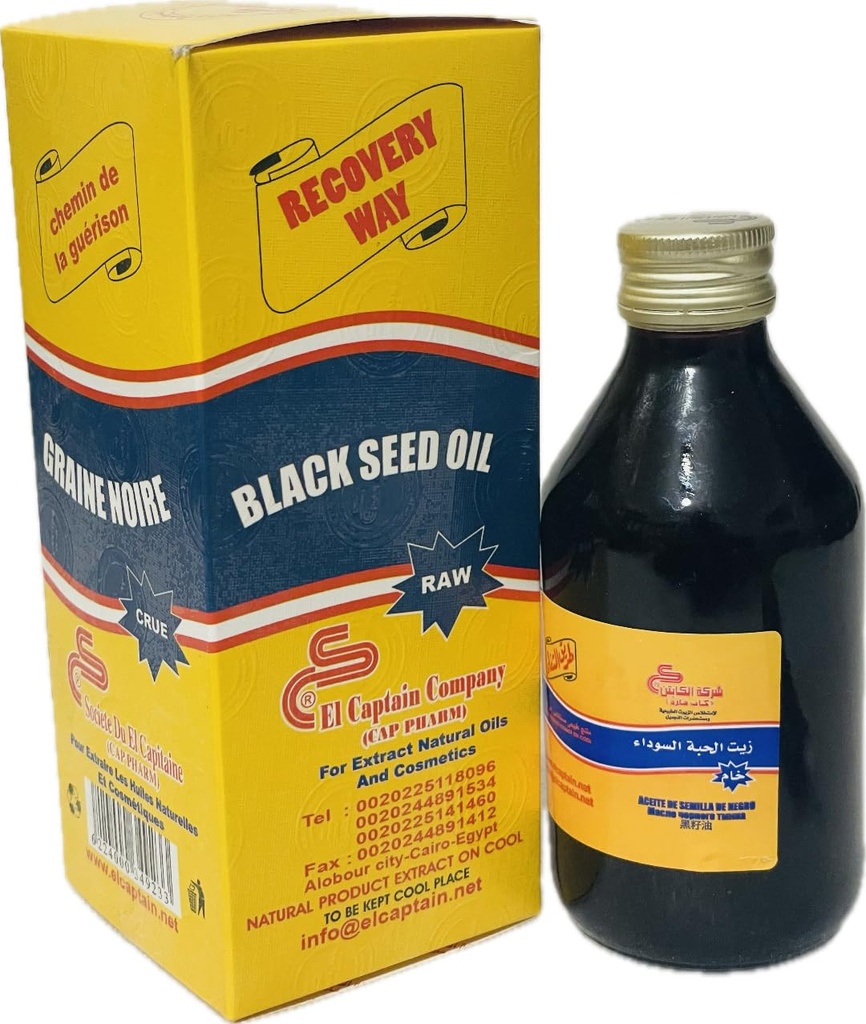 Black Seed Oil Nigella Sativa El Captain 250ml (Largest Size)