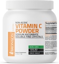 No Acidic Vitamina C Powder Sodium Ascorbate Non GMO Cristales Solubles - Sistema de Inmunes Saludables, Protección Antioxidante y Celular, 1 Kilograma (2,2 libras, 35,3 onzas)