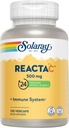 SOLARAY Reacta-C con 500mg Vitamina C, 200mg Concentrado Bioflavonoide, Immune System Defense Vitamins, Patented 24 Horas Immunity Booster Support Suplemento, Vegan, 120 cápsulas, 120 Serviciones.