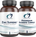 Diseños para Complejo Glycinate de Magnesio de Salud (60 cápsulas) & Zinc Supreme (90 cápsulas) - Magnesio de alta absorción con Zinc Bisglycinate Chelate with Cofactors for Immune Support