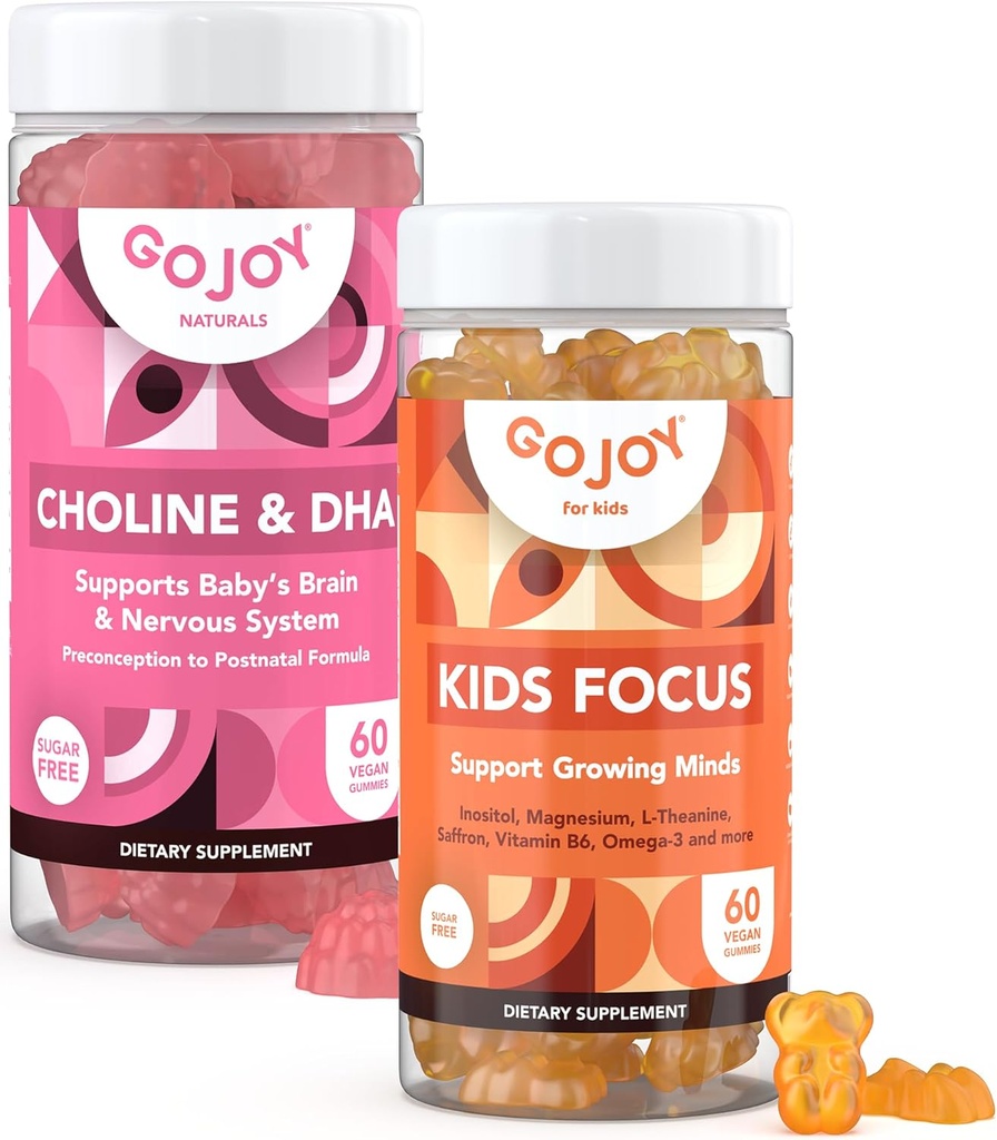Kids Focus + Choline & DHA Gummies Bundle - Soporte para Mentes Crecientes