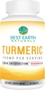 Mejores Naturales de la Tierra Turmérica Orgánica 700 mg con Pepper Negro para Max Absorpoción- Suplementos Herbales - 30 Day Supply