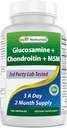Best Naturals Glucosamine Chondroitin y MSM (No-GMO) - Promueve la Salud Conjunta - 180 Conde