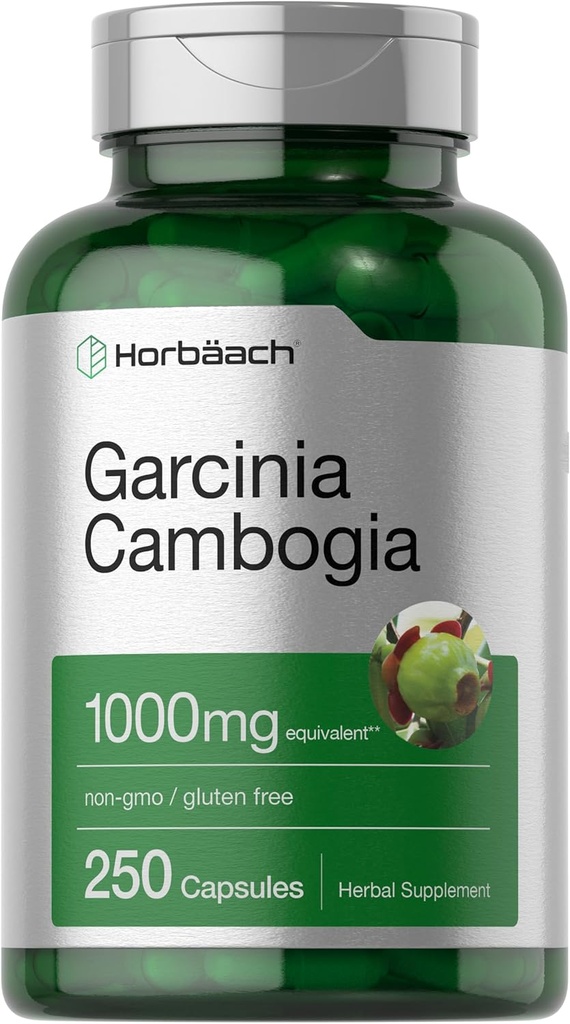Horbaach Garcinia Cambogia Extract Pills Silencio 1000mg Silencio 250 Capsules ← Herbal Extract Suplemento No-GMO, Gluten Free