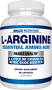 Arazo Nutrition Premium L Arginine - 1340mg Nitric Oxide Booster con L-Citrulline & Essential Amino Acids for Muscle Gain and Energy - Powerful NO Booster to Train Longer & Harder – 60 cápsulas