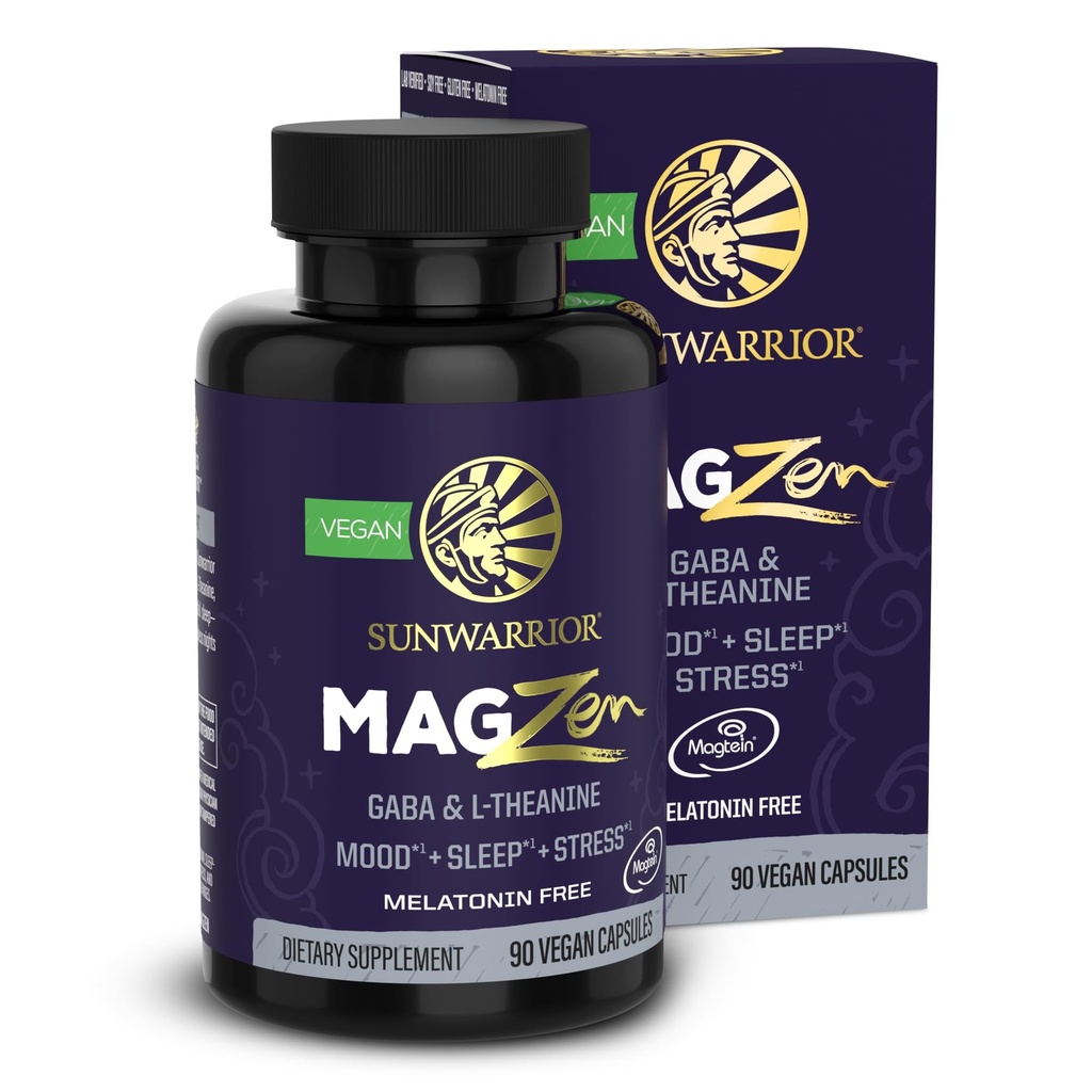 Suplemento de Magnesio L-Theanine Capsules Mood, Sleep &amp; Stress Support with Magnesium Bisglycinate, L-Theanine & GABA promueve la relajación, la calidad del sueño " Mental Clarity Vegan " Non-Drowsy 90 cápsulas