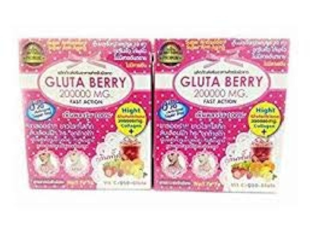 2Box Gluta Berry 200000 mg Bebida PUNCH alimentos para la piel Reducir las pecas Whitening Skin Acción rápida 10pcs./Box. ...