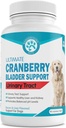 Wanderfound Pets Ultimate Cranberry Bladder UTI Apoyo Suplemento para perros - Incontinencia de la incontinencia de la plaga de perros con Cordyceps Mushroom - Bacon & Liver Flavor - 90 Tabletas Chewable