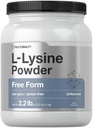 Horbäach L-Lysine Powder ← 2.2 lbs ← Forma libre sin sabor Suplemento Silencio Vegetarian, Non-GMO, Gluten Free Formula