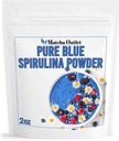 Blue Spirulina Powder Pure de Blue Green Algae Great para Smoothies Baking Vegan Natural Food Coloring Phycocyanin 2 oz 57g Hasta 70 Servings