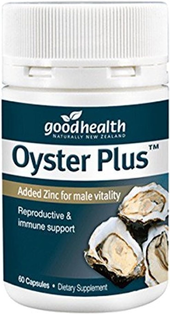 Goodhealth Zinc Plus Oyster Extract – 60 cápsulas – Natural Marine-Sourced Zinc Supplement – Imported from New Zealand