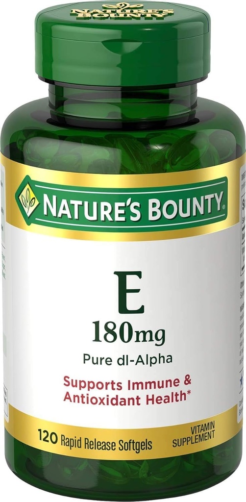 Bounty Vitamina E 400 U Softgels Puro DL-Alpha 120 Soft Gels (Pack of 2)