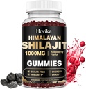 Shilajit Gummies 1000mg para hombres y mujeres - Pure Himalayan Shilajit Gummies with 85+ Trace Minerals, Ashwagandha, Turmeric, Black Pepper - Energy & Immune Support - Sugar Free Raspberry Flavor 60 Count