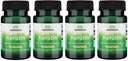 Keratina de Swanson (de lana tibetana) - Suplemento Natural Promoción de Juntas Saludables, Pelo, Piel & Nails - Ayuda Nourish Healthy Connective Tissues - (60 cápsulas, 50 mg cada uno) (4 paquete)