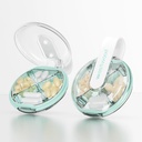 Caja pequeña de pill, caja de pill lindo para purse & Pocket, 4 cargador de pill extraíble, organizador portátil de píldoras para vitaminas, suplementos, aceites de pescado (verde)