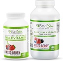 Citrato de calcio BariSlim Bariatric Multivitamina Bariat Chewable con Hierro - Vitamina Bariat y Suplemento para Cirugía Post-Bariat incluyendo bypass gástrico y manga gástrica