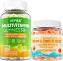 NEVISS Bundle - Mujeres Men 50+ Multivitamina 1 Pack + D3 5000IU K2 120mcg
