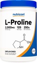 Nutricost L-Proline Powder 250 Grams - 2,000mg Por Serving, Non-GMO