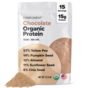 Complement Vegan Chocolate Protein Powder - Organic Protein Low Carb, Low Calorie, Sugar Free, Soy Free, Non-GMO, Gluten Free - 15g Yellow Pea, Pumpkin Seed Plant-Based Protein (15 Servings)