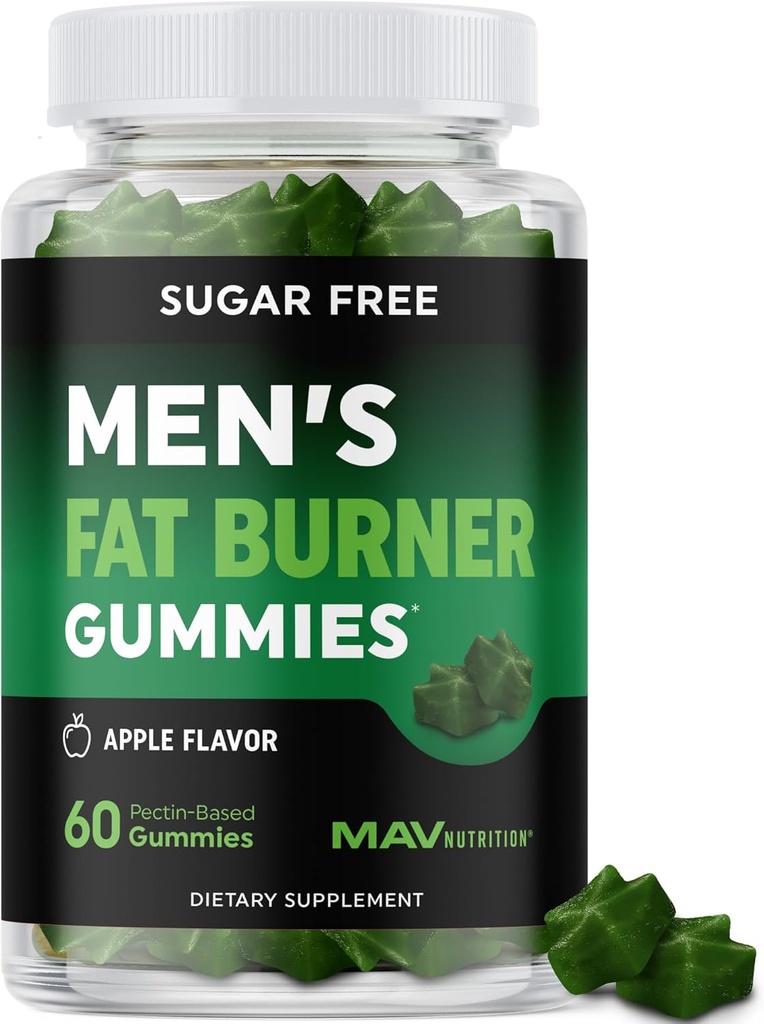 Gummies de quemador de grasa para pérdida de peso ← té verde, grano de café verde, Garcinia Cambogia " Ketones Silencioso quemador de grasa para hombres pérdida de peso Gummies ¦ Apple Flavored, Pectin-Based ← 60 Gummies