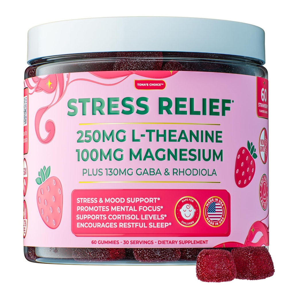 Suplemento de alivio de estrés para las mujeres y los niños que viven L Theanine GABA Suplementos con Rhodiola Rosea for Stress Ø Magnesium Citrate Gummies for Kids Ø Cortisol Suplementos para las mujeres latitud Kava Kava Alternative