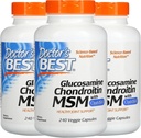 Mejor del médico (3 Pack Glucosamine Chondroitin MSM con OptiMSM, 240 Veggie Caps