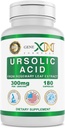 Genex Fórmulas Ácido ursólico 300mg (180 capsules) Ácido ursólico proveniente del Extracto Rosemary - No GMO, Gluten Free, Vegetarian