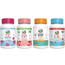 MaryRuth Organics Multivitamínico, Probiótico, Magnesio Calm y Vitamina C Gummies para Niños TENIDO Proyecto Label Limpio Verified® TEN Vitaminas para el Apoyo Inmunitario " Salud general ANTE Vegan, No Gluten Free