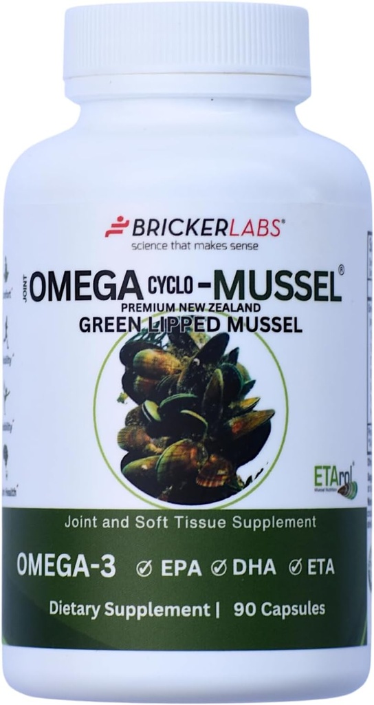 Omega Cyclo - Suplemento de salud conjunta de mejillón, mejillón verde de Nueva Zelanda Premium, Suplementos conjuntos de omega de espectro completo para salud y confort conjuntos, 90 cápsulas