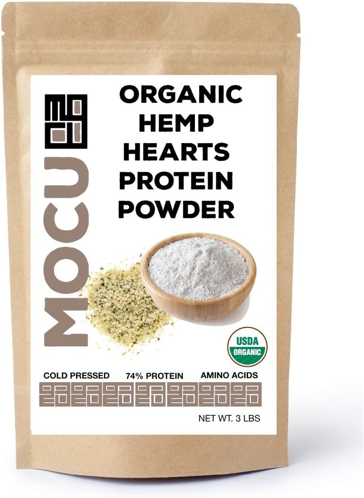 Get Chia Organic Hemp Heart Protein Powder-74%  22 Grams Protein Por Serving I Cold Processed & Stored ← Hecho desde The Hemp Heart ← 3 LB