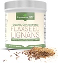 Lignanos para la vida - Pólvora Flaxseed de tierra a granel natural - Omega 3 & 6 Ácidos grasos Filled High Fiber Antioxidants - Soporte Corazón saludable & Pelo, Sistema de inmunológico saludable - 60 Servidores 80mg por ficha, 1 Pack