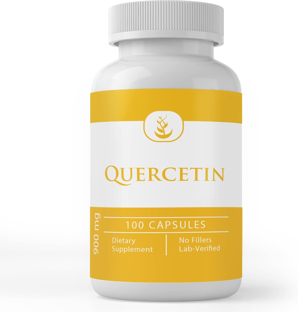 Ingredientes originales puros Quercetina (100 cápsulas) Siempre puros, sin aditivos ni artillería, Lab Verified
