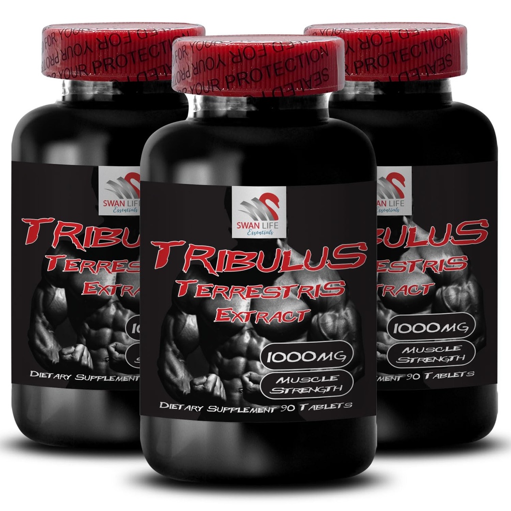 Energy Boost - TRIBULUS TERRESTRIS EXTRACT - Strength Recovery Formula, Dynamic Muscle Support, Stamina Enhancement, Active Power, Physical Energy, Strength Recharge, Stamina Boost 3 Bottles 270 Tabs
