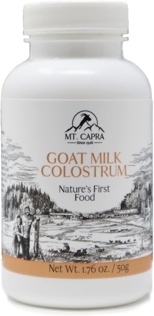 Mt. Capra Goat Milk Colostrum  durable for Healthy Immune System, Gut, and Athletic Performance ← Grass-Fed, High in Immunoglobulins ← 17 Servings - 50 Grams