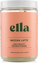 Ella Matcha Latte Collagen Protein Powder for Women - Daily Beauty Protein Powder with Grass-Fed Collagen Peptides - Non-GMO, Gluten-Free, No Artificial Sweeteners - 20 servicios