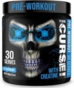 JNX SPORTS ¡La maldición! Pre Workout Powder for Men & Women, Caffeine, Beta-Alanine, Creatine, L-Citrulline, 30 Servings, Blue Raspberry Flavor – Boost Energy, Strength & Focus