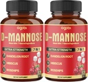 2 Packs 60 Cuentas 4 meses - D-Mannose Capsules - Natural Urinary Tract Health & Immune Support - 7in1 con Arándano, Dandelion, Hibiscus & More