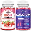 Iron Gummies Suplemento para Adultos &amp; Niños ← Calcio Potasio Magnesio Gummies