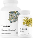THORNE - Citrama de magnesio & Vitamina D-5000 Duo - Corazón, Huesos, Musculos - 60 a 90 Servimientos