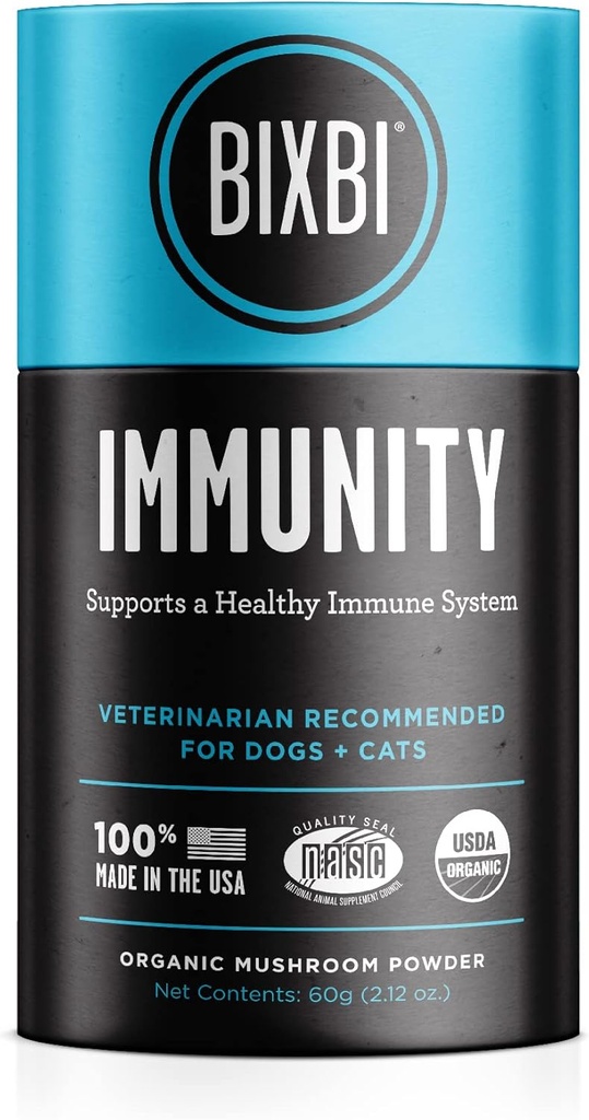 Suplementos de vitaminas para perros BIXBI Apoyo inmunitario Suplemento diario de gato, Suplemento de polvo, 2 meses de suministro EE.UU.