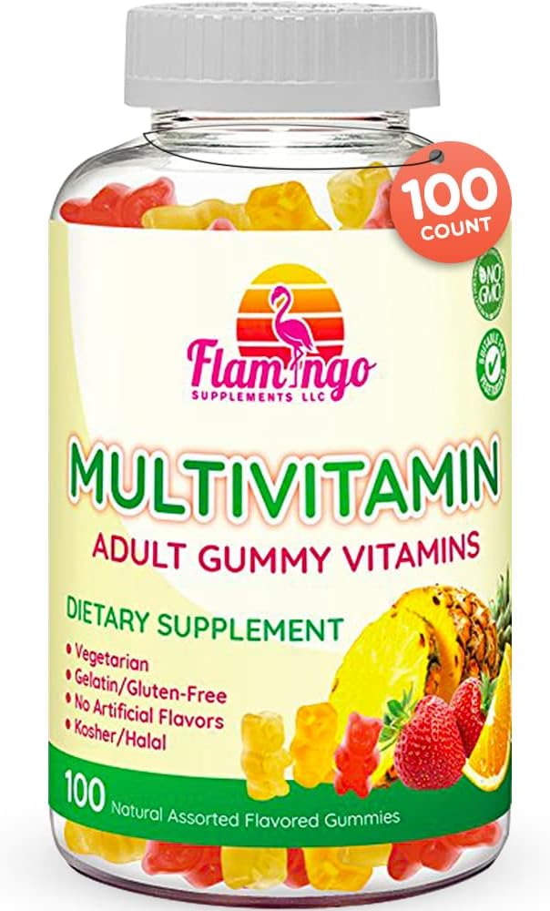 Multivitamin Gummies ← Vegan Friendly, Kosher Halal NO Gluten o Gelatin, no GMO viven para hombres, mujeres y niños 3 Sabores Naturales tóxico Vitaminas C, B3, B12, Biotina, Zinc & Más