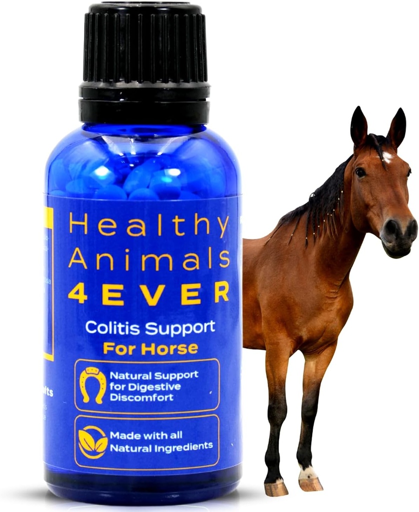 HA4E - Soporte para Colitis de Caballo - Ayudante para la Diarrea - Cuidado Preventivo - Suplemento Homeopático Natural de alta eficacia - 300 Tablas